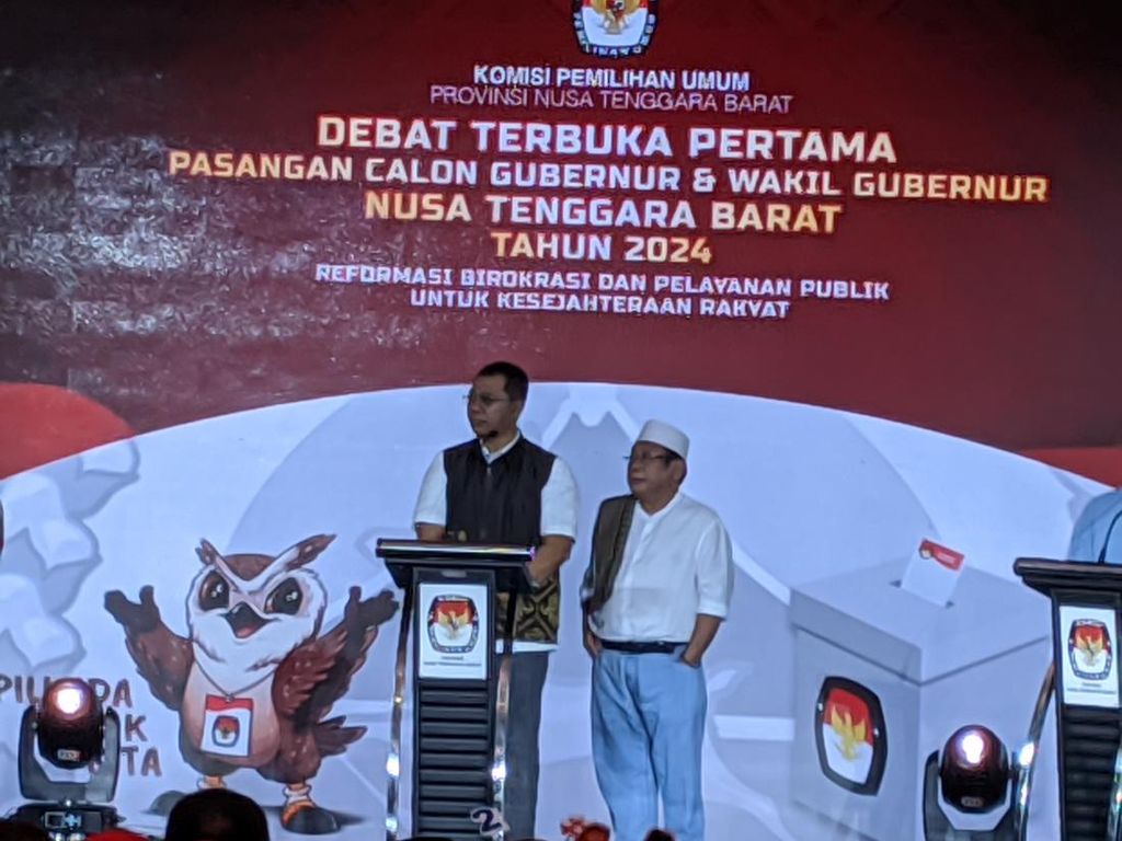 Uhel Keceplosan Ayo Coblos Nomor Satu di Penutupan Debat Perdana Pilgub